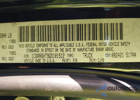 2016 Ram 1500 Sport z USA, uszkodzony, nr VIN 1C6RR6HT9GS101512